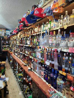 Liquor shelves