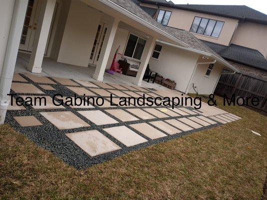 Stone patio.