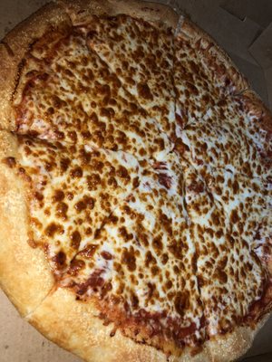 Uneven & soggy pizza