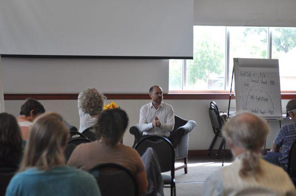 Joshua Sylvae, one of our faculty, speaking at the Somatic Experiencing Professional Training in Golden, CO.