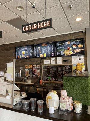 Menu / counter to order