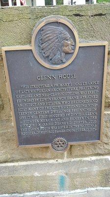 The Glenn House Historical Plaque