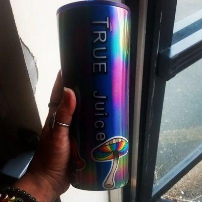 TrueJuice swag  This cup was made by Mama Dee who upcycles furniture with her own personal touch. Support your local artists