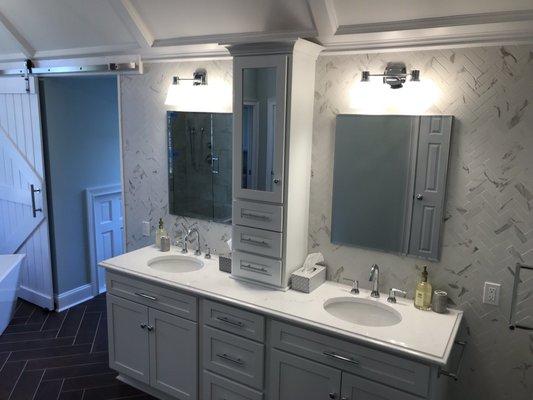 Luxurious master bathroom remodel...all of the bells and whistles!