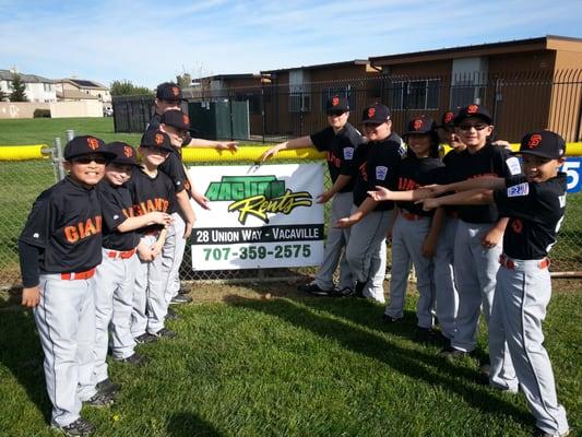 Vacaville Little League 50-70 Giants