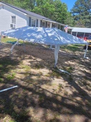 Our party tent rents for $100 a day and it is a 10X20.