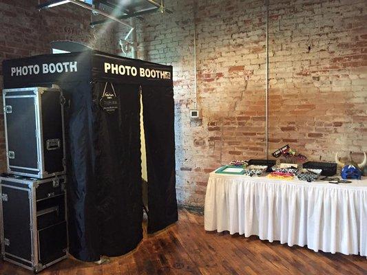 Our photo booth set up for a wedding.