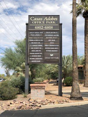 Casas Adobes Office Park sign