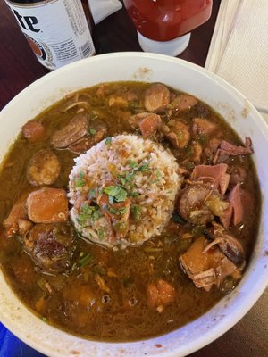 The Gumbo.  If you like authentic New Orleans gumbo this is delicious