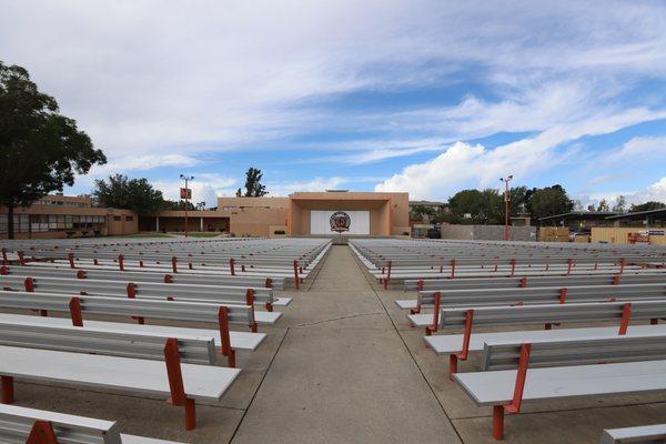 Outdoor theater for lunch, assemblies, and fun get-togethers!! Love OHS!