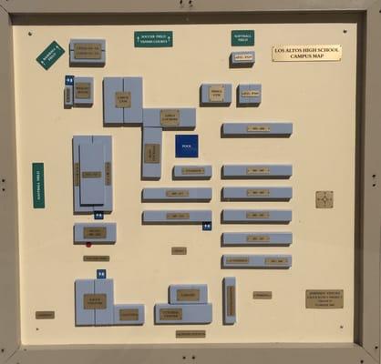 Los Altos High School Map - pool at center of campus