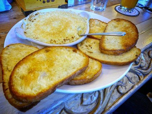 Artichoke goat cheese dip