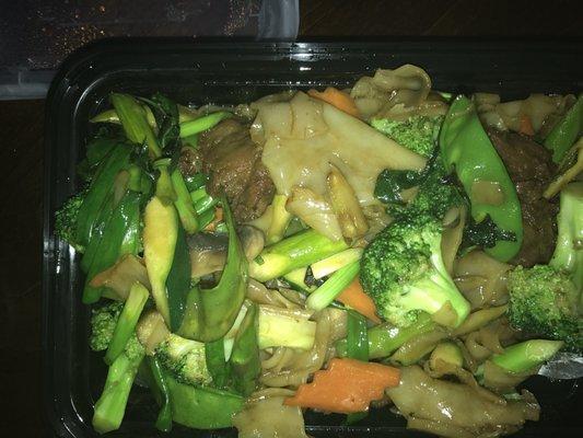 Pad see ew aka drunken noodles very good!