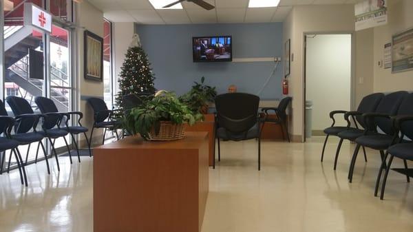 Clean waiting room.