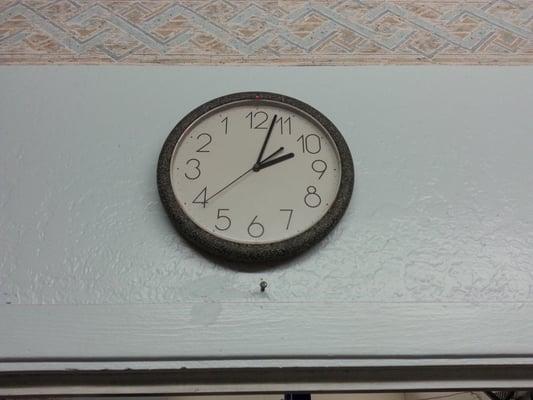 No, it's not a mirror image. This clock hangs in the office.