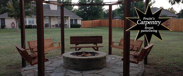 Patio / Swing / Fire pit by Pruitt's Painting and Drywall