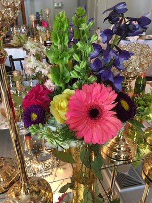 Bright colored centerpiece...