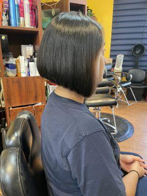 Bob cut/A line haircut