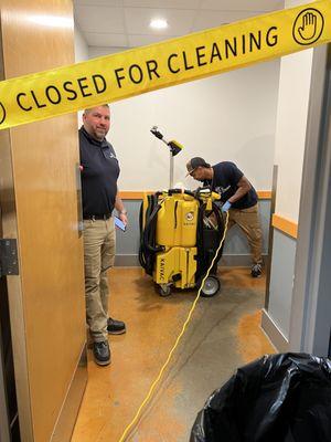 Restroom cleaning