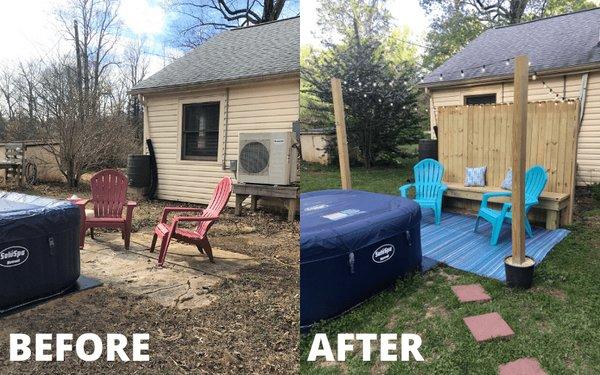 Before & after recent job.