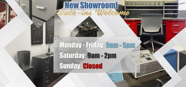 Showroom hours!