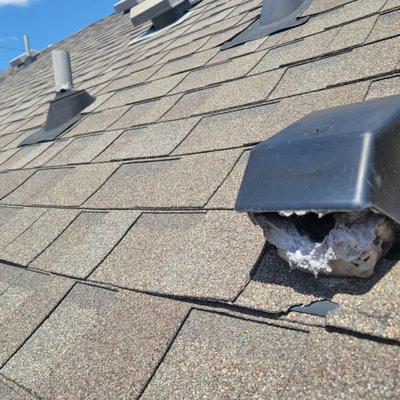 Vent on the roof before our cleaning