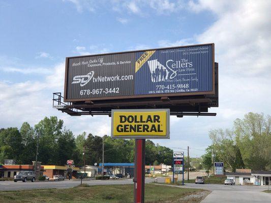 Our newest billboard in Zebulon, Pike County, GA!