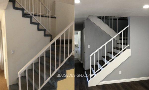 Before and after - Remodeling stairs