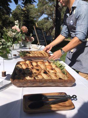 Wood fired Caprese empanadas at a beautiful wedding that we catered this past summer.