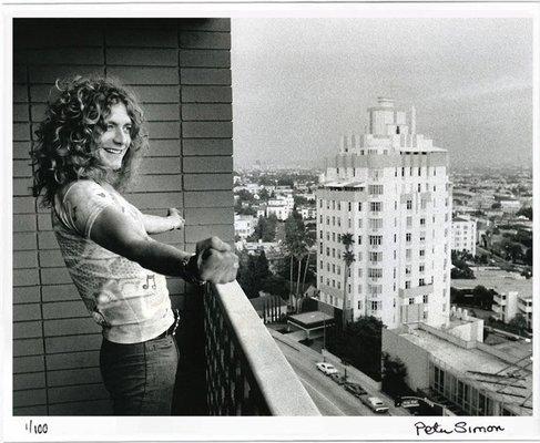 Robert Plant at the Hyatt Hotel.  1975