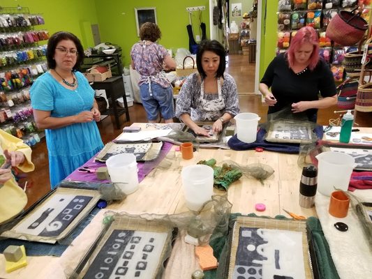 wet felting workshop