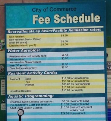 Fee Schedule