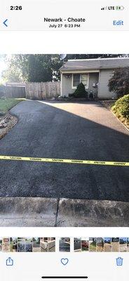 Enlarge existing driveway and then pave