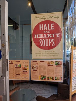 Proudly serving Hale and Hearty Soups!