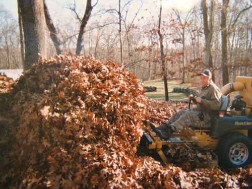 Pushing Leaves With Plow!