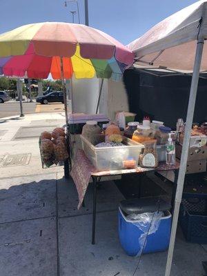 Mexican snack stand with no menu.