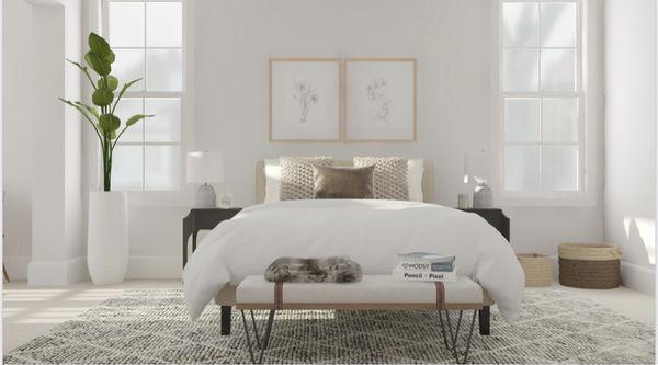 Neutral and cozy bedroom