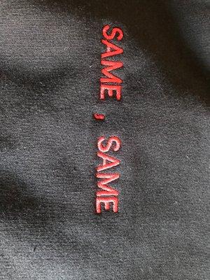 "Same , Same" sweat shirt in red