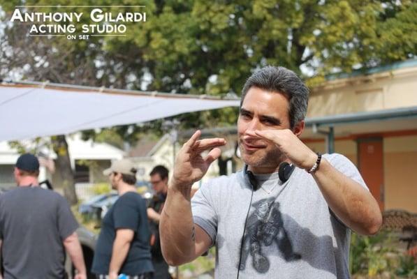 Anthony Gilardi on set