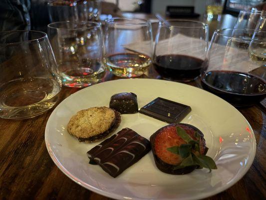 Wine and chocolate pairing