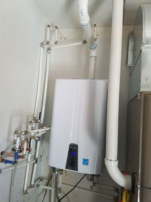 Tankless water heater install