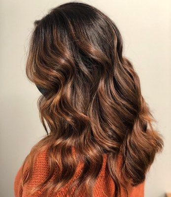 Rich warm Fall brunette color