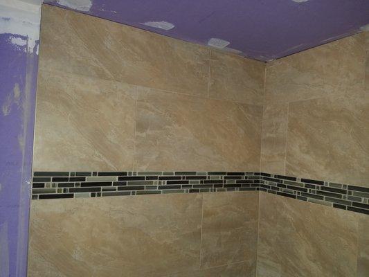 Waterproof sheetrock and tiling