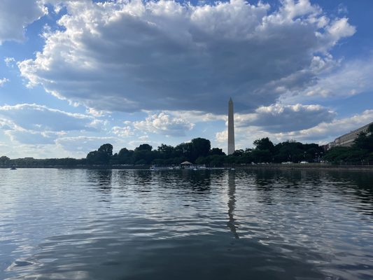 Picture of the view of memorial on paddle boat