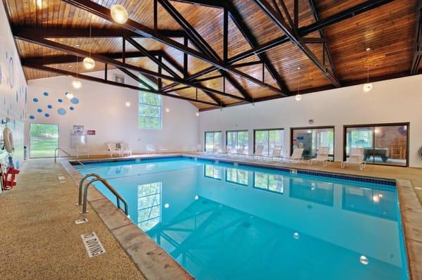 We offer both an indoor and outdoor pool complementary to specific memberships.