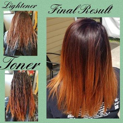 #hairpainter #coppercolor #ombrereds