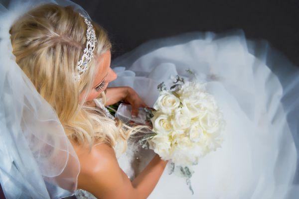 bride closeup in Duluth, MN