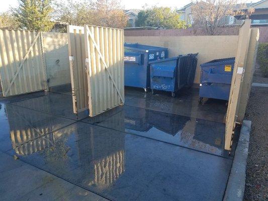 Commercial dumpster area (after).