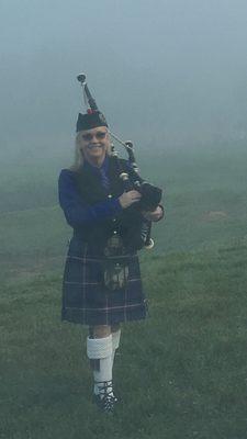 Playing in the Mist Covered Mountains at 7:45AM.  It looks like Scotland!