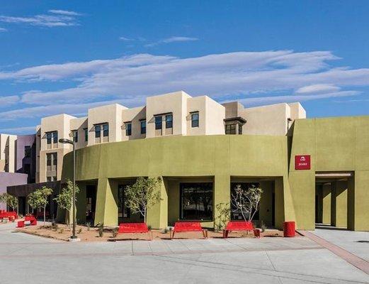 University of New Mexico park benches Powder Coated in Lobos Cherry Red